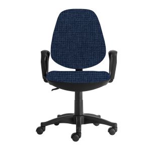 Ергономичен стол RFG Presto Black, текстил, до 120 kg, син