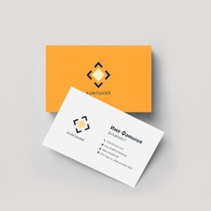 Визитки, дигитален печат, 350 g/m2, двустранни, пълноцветен печат, с матов ламинат, 100 броя