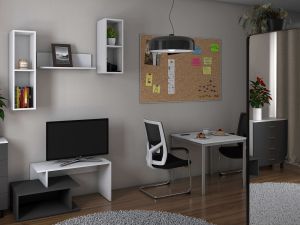 Шкаф RFG за телевизор, 1250 х 500 х 500 mm, ЛПДЧ, основа и надстройка дъб сонома