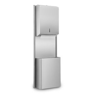 Диспенсър за кърпи Dayco, с кош, 35 х 15 х 100 cm, инокс