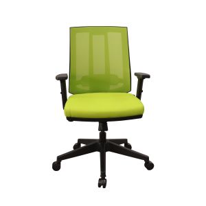 Офис стол RFG Remo 11 W, дамаска и меш, Synchronous механизъм, до 120 kg, зелен, сглобена мостра