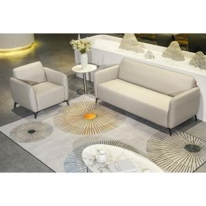 Диван RFG Lisa, двуместен, екокожа, 1380 х 750 х 780 mm, светлосив