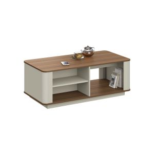 Ниска маса RFG Elmaz, 1200 х 600 х 450 mm, правоъгълен плот, ПДЧ 25 mm, дъб и сиво