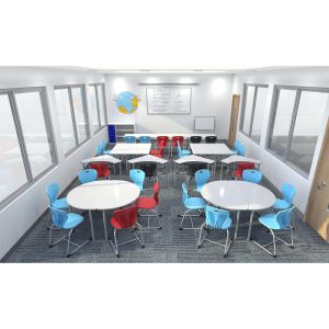 Ученически стол RFG Maxima C, от VIII до XII клас, 43 х 45 х 46 cm, до 120 kg, небесносин