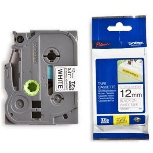 Лента Brother TZES231, 12 mm, черен печат върху бяла лента