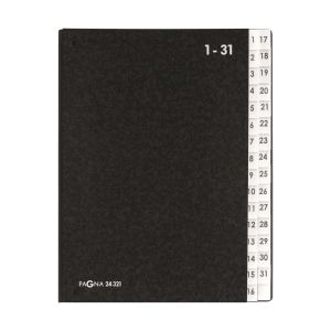 Durable Папка Classic, картонена, с 31 разделителя, черна