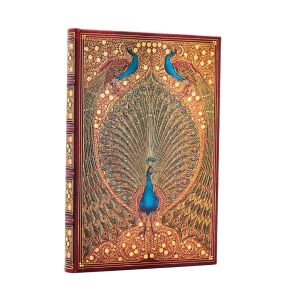 Paperblanks Тефтер Hafiz's Peacocks, Mini, широки редове, твърда корица, 88 листа