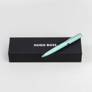 Hugo Boss Химикалка Gear Icon, в кутия, светлозелена