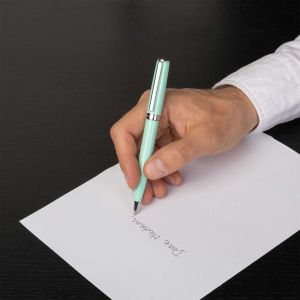 Hugo Boss Химикалка Gear Icon, в кутия, светлозелена