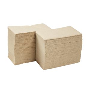 Салфетки, целулоза, двупластови, 1/8 сгъвка, 33 х 33 cm, крафт, 150 броя