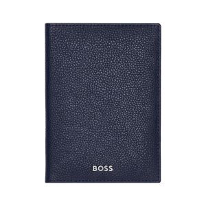Hugo Boss Калъф за паспорт Classic Grained, тъмносин