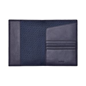 Hugo Boss Калъф за паспорт Classic Grained, тъмносин