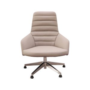 Посетителски стол RFG Kara 20, екокожа, до 120 kg, сив