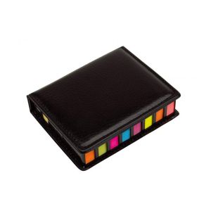 TOPS Самозалепващи се листчета и индекси ?Напомни ми?, цветни, в черна кожена кутия