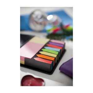 TOPS Самозалепващи се листчета и индекси ?Напомни ми?, цветни, в черна кожена кутия