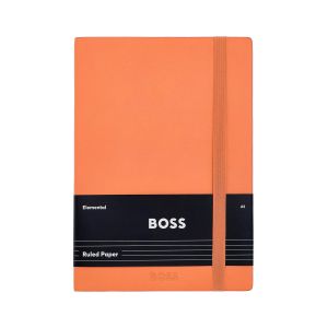 Hugo Boss Тефтер Pastel Classic, A5, на редове, оранжев