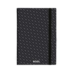 Hugo Boss Тефтер Monogram, A5, на редове, сив