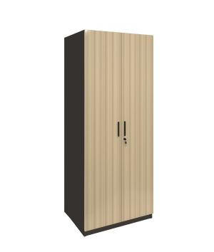 Гардероб RFG Milano, двоен, 800 х 550 х 2000 mm, ПДЧ 18 mm, светъл дъб и сиво