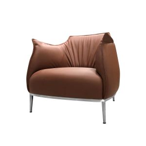 Фотьойл RFG Marten, екокожа, метална основа, 820 х 800 х 790 mm, кафяв