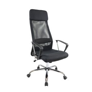 Директорски стол Roby, дамаска и меш, Tilt механизъм, до 130 kg, черен