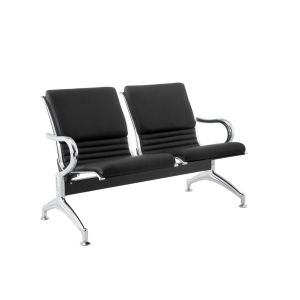 Посетителска пейка RFG Валета, с 2 места, екокожа, метални крака, 1230 х 680 х 770 mm