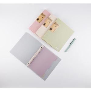 Sworld Папка Wheat Straw, с рингове, А5, синя