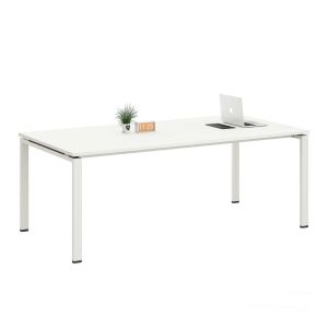 Заседателна маса RFG Monaco, 2000 х 1000 х 750 mm, правоъгълен плот, ПДЧ 25 mm, метална основа, бяла