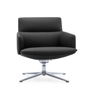 Кресло RFG Ray, екокожа, основа хром, черно