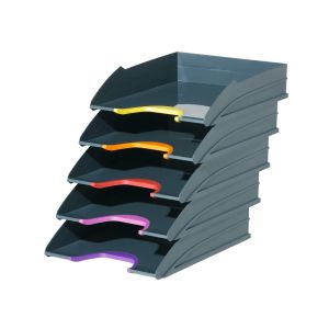 Durable Комплект хоризонтални поставки Varicolor, асорти, сиви, 5 броя