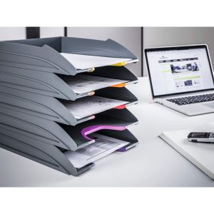 Durable Комплект хоризонтални поставки Varicolor, асорти, сиви, 5 броя