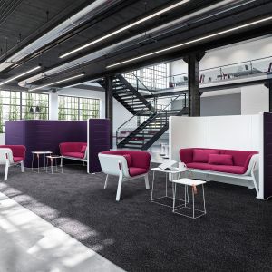 Шумоизолираща акустична кабина Interstuhl HU185, с бял корпус