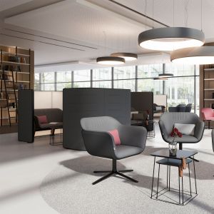 Шумоизолираща акустична кабина Interstuhl HU185, с бял корпус