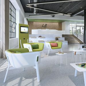 Шумоизолираща акустична кабина Interstuhl HU185, с бял корпус