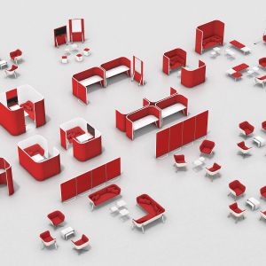 Шумоизолираща акустична кабина Interstuhl HU185, с бял корпус