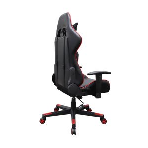 Геймърски стол RFG Race@Run, екокожа, полиамидна основа, до 130 kg, черна седалка, червена облегалка