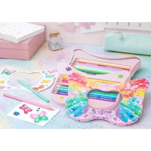 Faber-Castell Цветни моливи Sparkle, кутия - пеперуда, 20 цвята