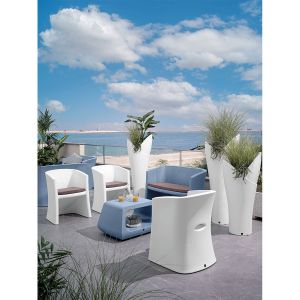 Фотьойл Lyxo Breeze, 650 х 580 х 800 mm, полиетилен, бял