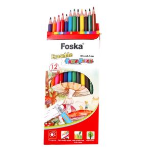 Foska Моливи Hexagonal, изтриваеми, 12 цвята
