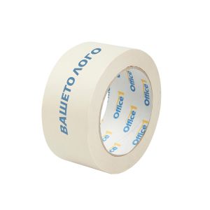 Тиксо, хартиено, 48 mm х 40 m, слонова кост, с един цвят печат