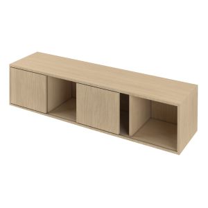 Шкаф Narbutas Choice, с плъзгащи се врати, 1600 x 400 x 370 mm, ПДЧ 18 mm, меламин избелен дъб, меламин избелен дъб