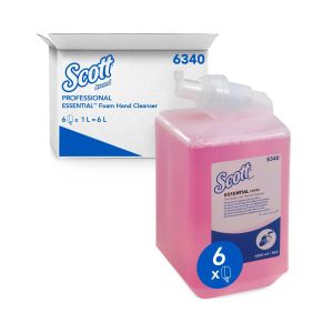 Сапун на пяна Kimberly-Clark Scott Essential, за ежедневна употреба, 2500 дози, 1 L, розов
