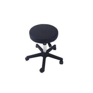 Офис стол-табуретка RFG Stool, до 130 kg, екокожа, черна, 2 броя в комплект