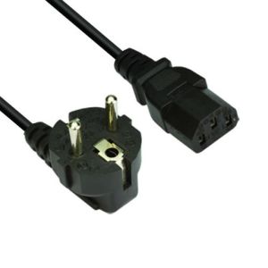 Захранващ кабел 220V IEC 60320 C13 1.5м Черен