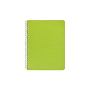 Fabriano Тетрадка Ecoqua, A5, картонена корица, със спирала, 70 листа, лайм