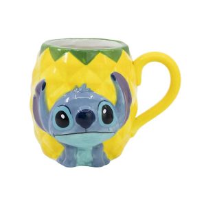 Stor 3D чаша Stitch в ананас, керамична, 414 ml