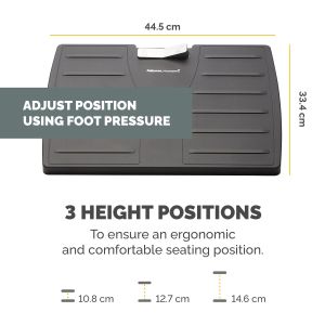 Fellowes Поставка за крака Microban, регулируема, черна