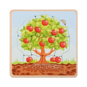 Eduplay Пъзел Развитие на ябълково дърво, на слоеве, дървен