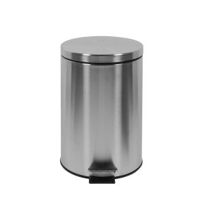 Кош за отпадъци Office 1, с педал, метален, 25.2 х 25.2 х 39.3 cm, 12 L, инокс