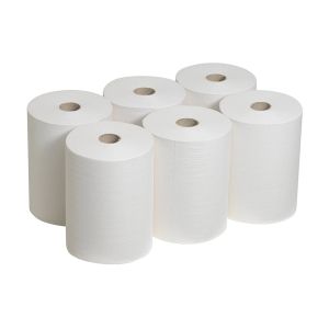 Кърпи за ръце Kimberly-Clark Scott Slimroll, руло, широчина 21 cm, дължина 165 m, бели, 6 броя