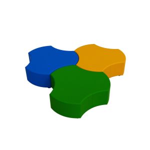 Табуретка RFG Pixel, екокожа, 120 х 112 х 43 cm, синя